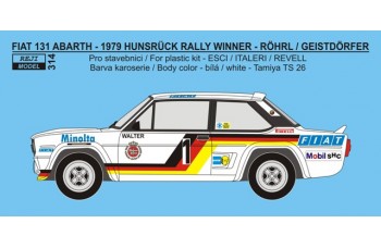 Decal –  Fiat 131 Abarth - 1979 Hunsrück rallye winner - Röhrl / Geistdörfer